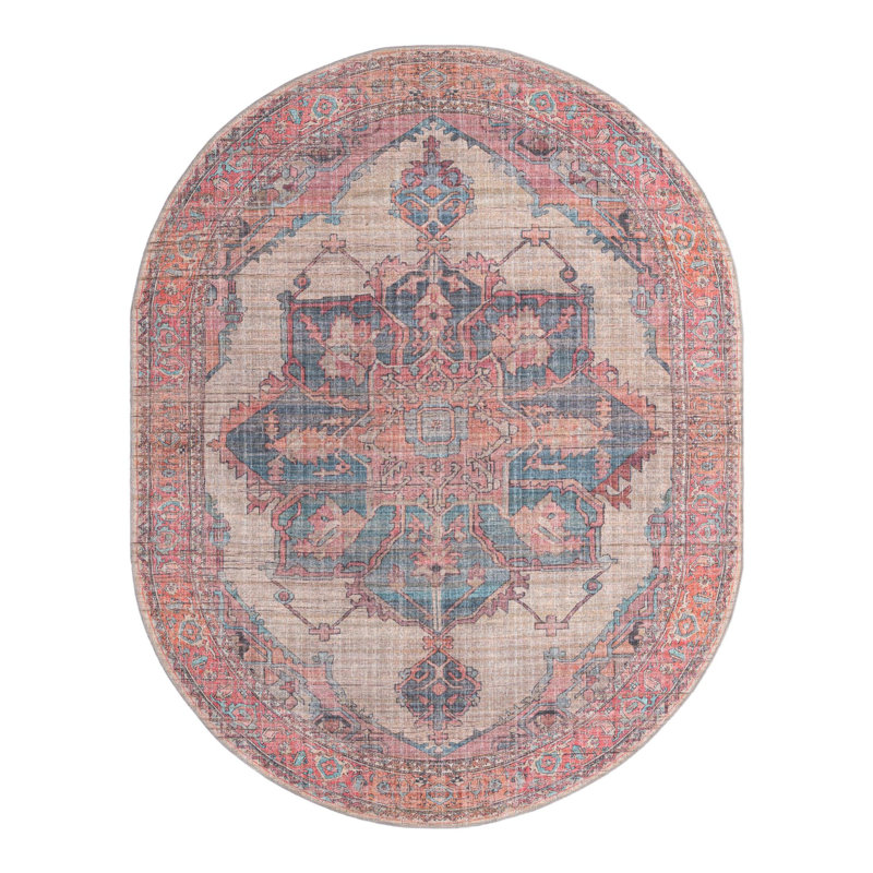 Haag Chenille Floral Indoor Rug, Oval 7'10" x 10'