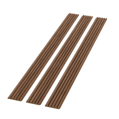  Panneaux muraux demi-cercles en bois 94,5 po x 5,5 po | Panneau lambris 3D de qualité supérieure avec motif en laminé