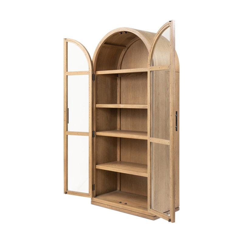 HEPBURN Display Cabinet, Drifted Smoked Oak Veneer