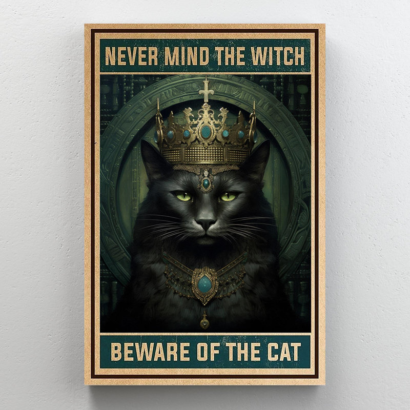 «Beware Of The Cat On Canvas», impression, H 36 po x l 24 po x P 1,25 po