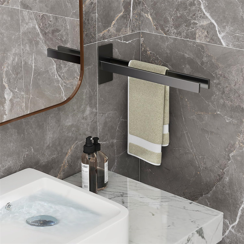 Ceara 7.6cm Wall Towel Bar, Satin Black
