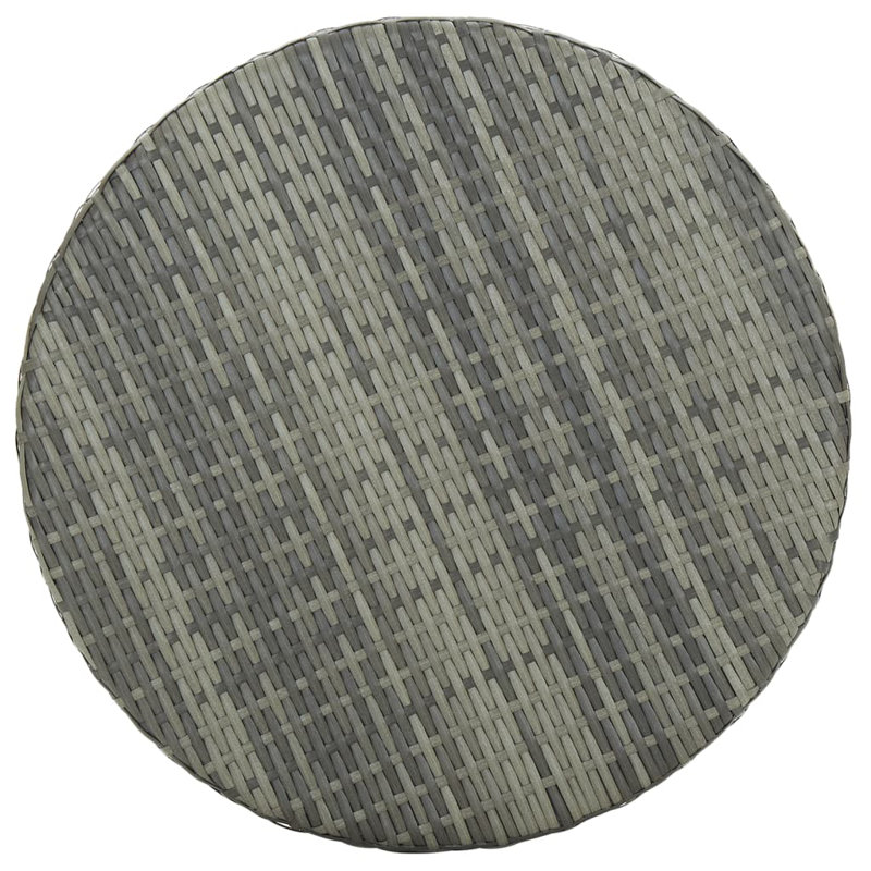 Adhurim Rattan Bar Table, 106cm H x 60.5cm W x 60.5cm D, Grey