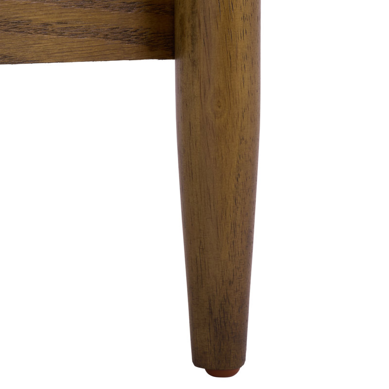Shelbie 1 Drawer Reeded Nightstand, Medium Oak