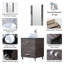 Ensemble de meuble-lavabo simple 36 po avec miroir Alderico