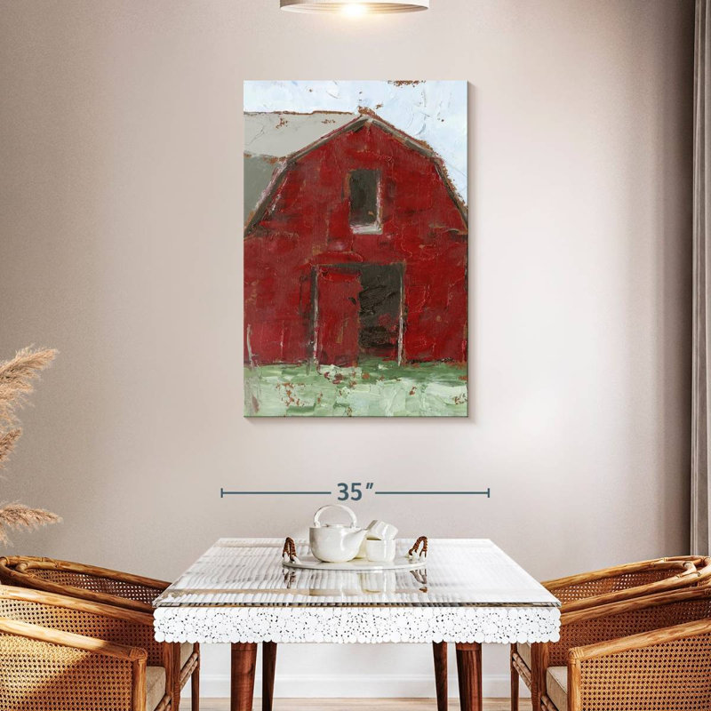 Lilie Big Red Barn I, 45" H x 30" W