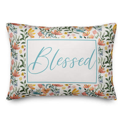  Blessed Outdoor Rectangular Pillow Cover and Insert