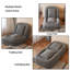  Lit pour chien 70 po rembourré et canapé de plancher rembourré à 5 positions réglable - gris-370298030