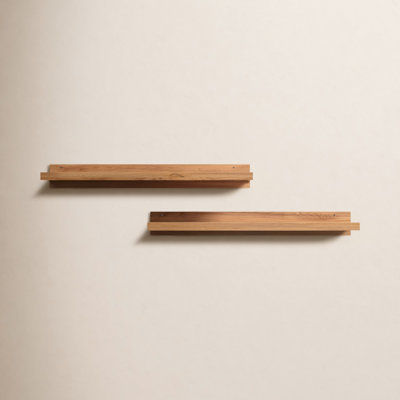 2 Piece Pine Floating Shelf