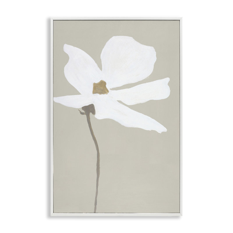«White Flower Sprout», art de la giclée par Design Fabrikken, Giclée encadrée blanc bord de mer, H 24 po x l 16 po