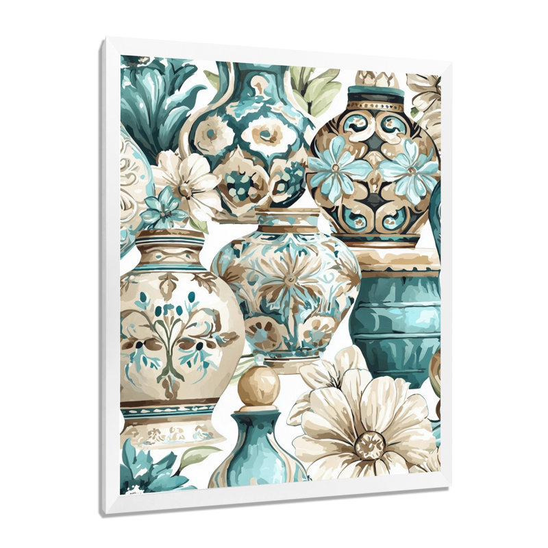 «Green and White», art mural mexicain, Reproduction encadrée d'une seule photo sans pass, H 20 po x l 12 po, Blanc