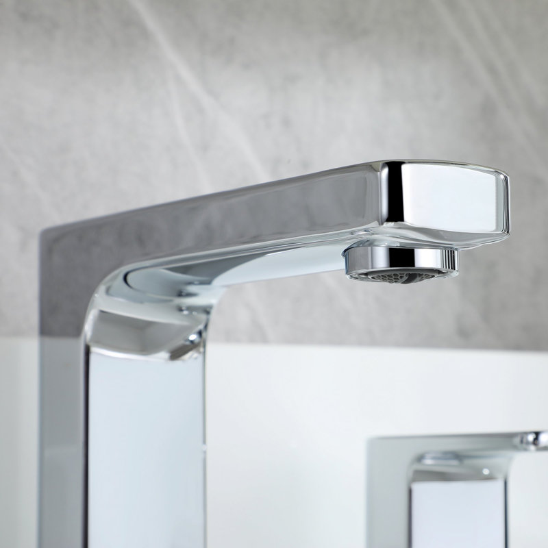 Robinet de salle de bain à deux poignées à deux poignées avec ensemble de drain Dean, Chrome poli