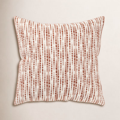 Fleurine Embroidered Cotton Throw Pillow