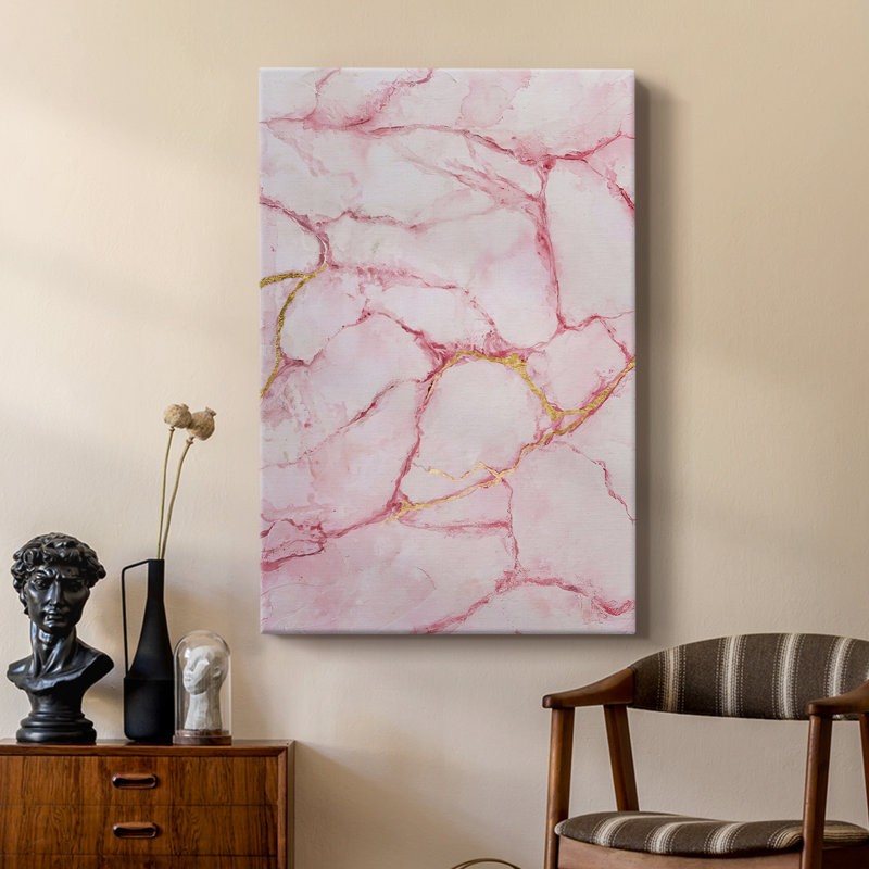 Rose Marble I - galerie Cavas sur mesure, H 12 po x l 8 po