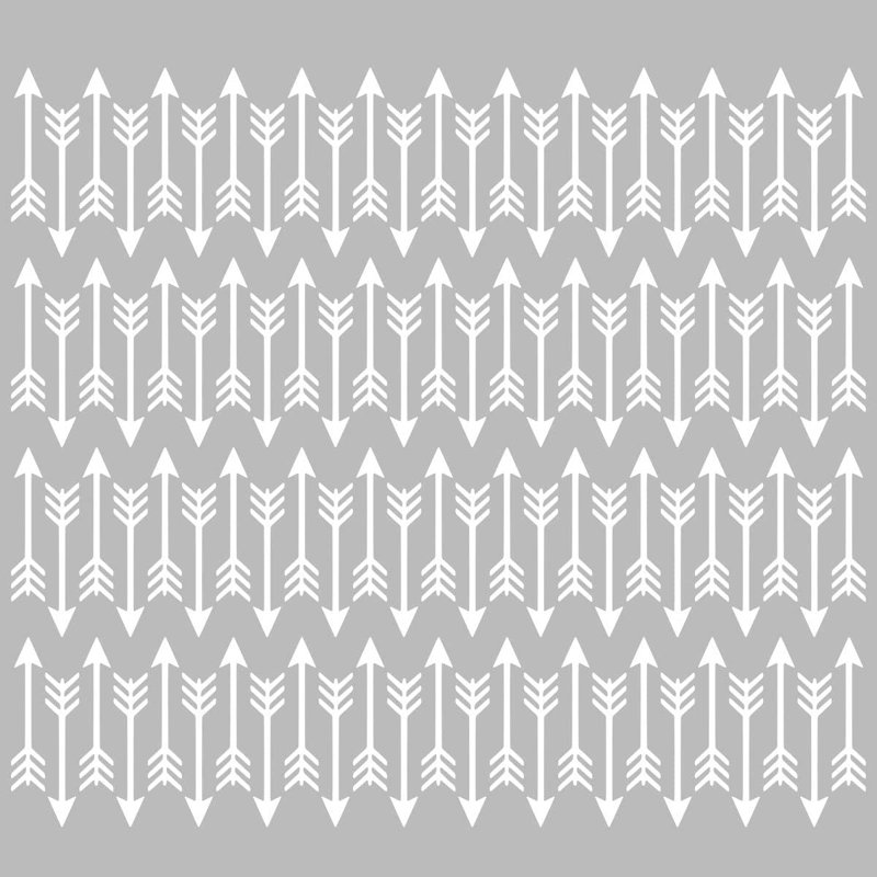 Décalcomanie murale flèches, H 1 po x l 5 po x P 0,5 po, Blanc