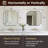 Modern Scalloped Corner Rectangle Bathroom Vanity Mirror | Stainless Steel Frame-442909075-465103875