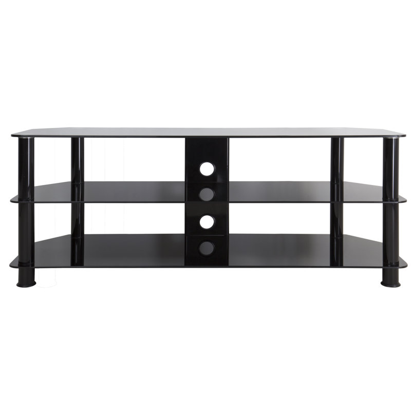 Hargimont Unfinished TV Stand for TVs up to 55", Black Black