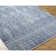 Geometric Machine Woven Polyester Area Rug in Ice Blue/Dark Blue/White