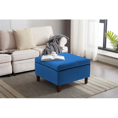 Amariauna Storage Ottoman with Wooden Legs by Ebern Designs