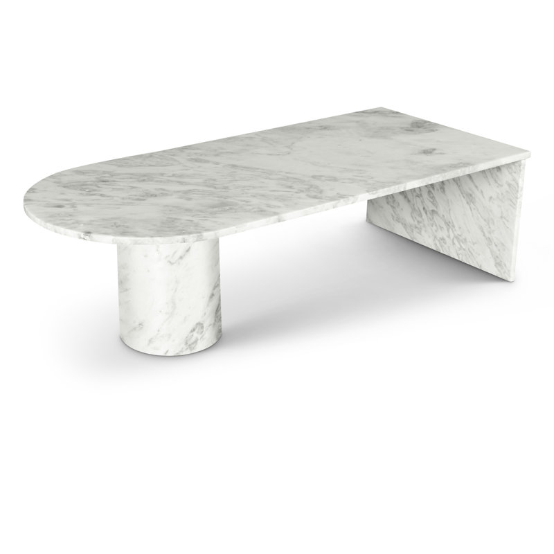Salerno Marble Top Coffee Table, White