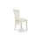 3 Piece Dining Room Furniture Set Contains a Round Dining Table and 2 Linen Fabric Upholstered Chairs, 42x42 Inch, Linen White-633372867-607392014