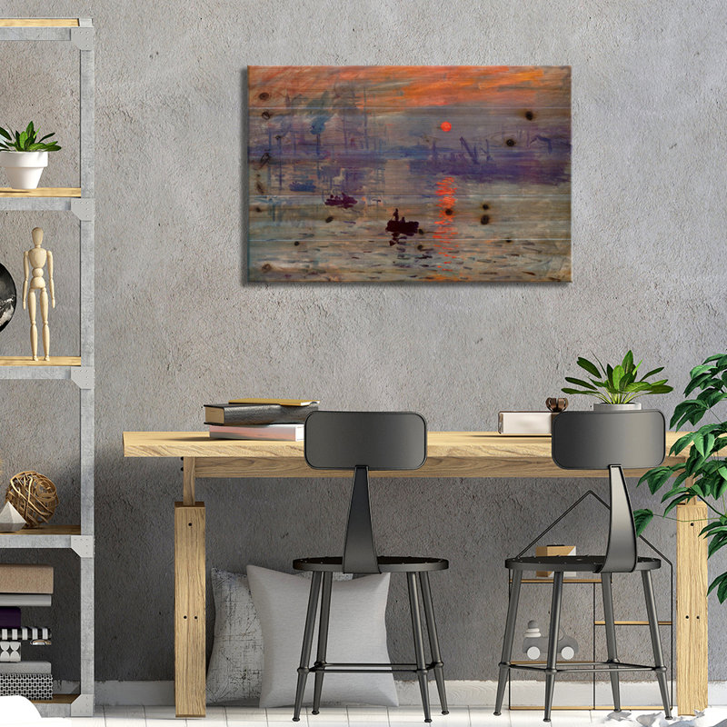 " Sunrise Impression " by Claude Monet, 26" W x 18" H