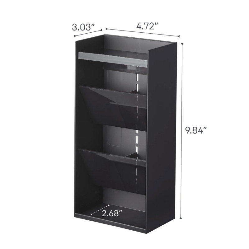 Black Adjustable Plastic Jewelry and Accessory Organizer