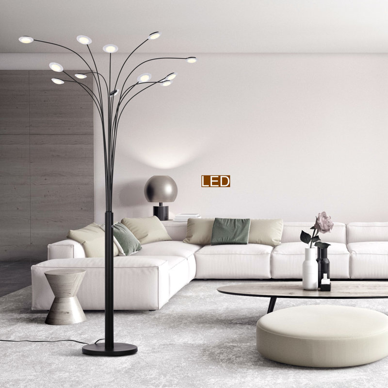 Brinkerhoff 84'' Matte Black LED Tree Floor Lamp