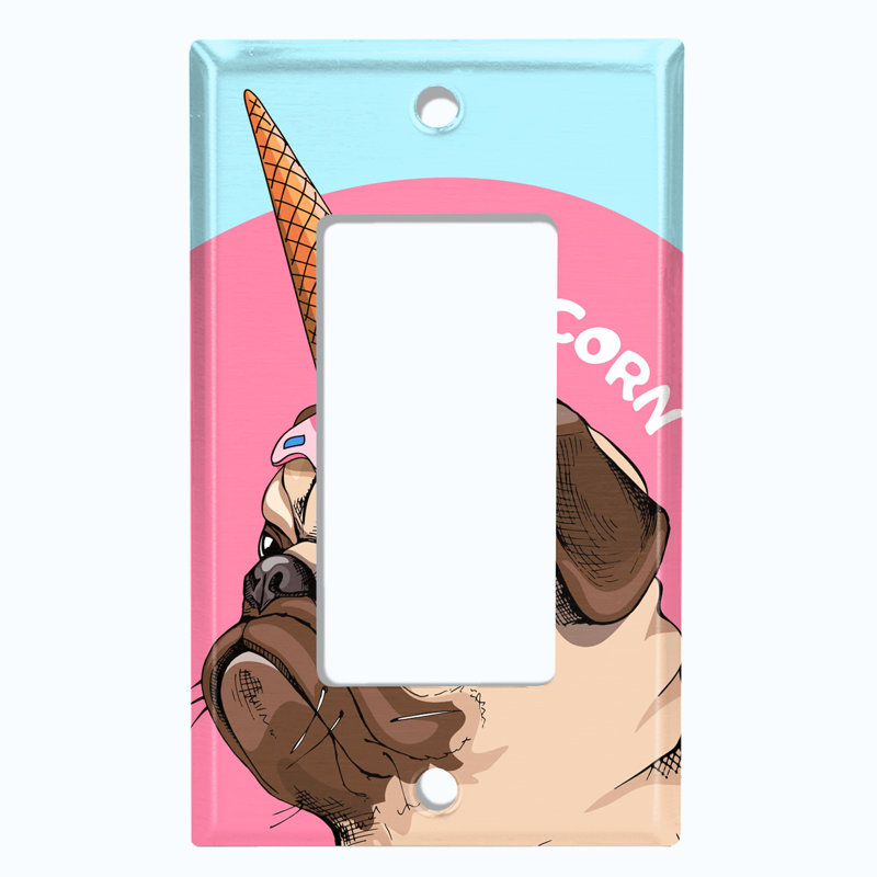 Plaque murale 1 sortie Pugicorn Dog Ice Cream