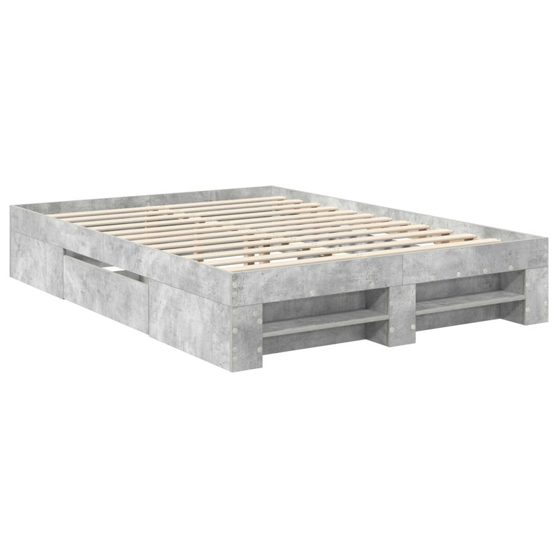 Bed Frame, Kingsize (5'), Concrete Grey