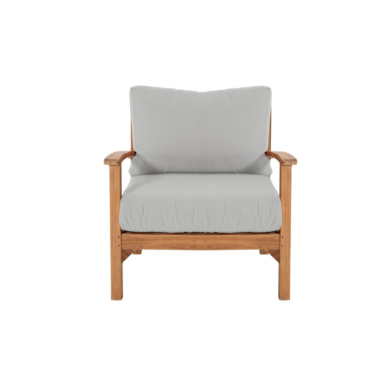 Huntington Outdoor Teak Lounge Chair, Granite