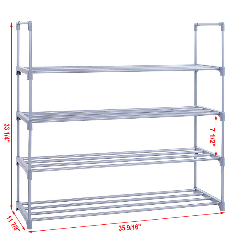 15 Pair Shoe Rack, Black