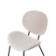 Clabe 42cm H Upholstered Metal King Louis Back Side Chair in Beige