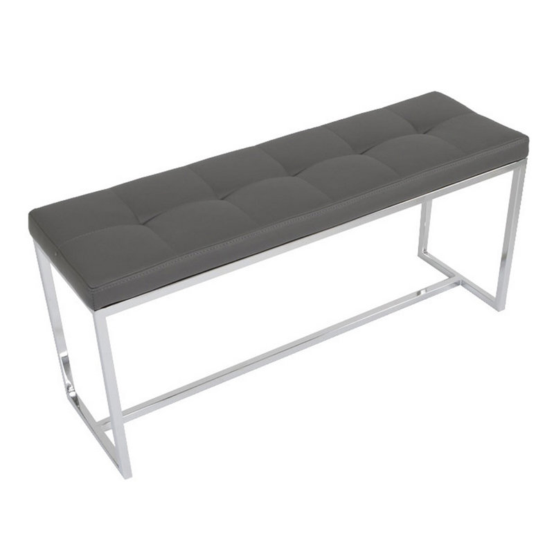 Banc rembourré Jeniffer, gris