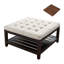 Repose-pieds de cocktail carré 33,5 po avec plateau libre-246583925