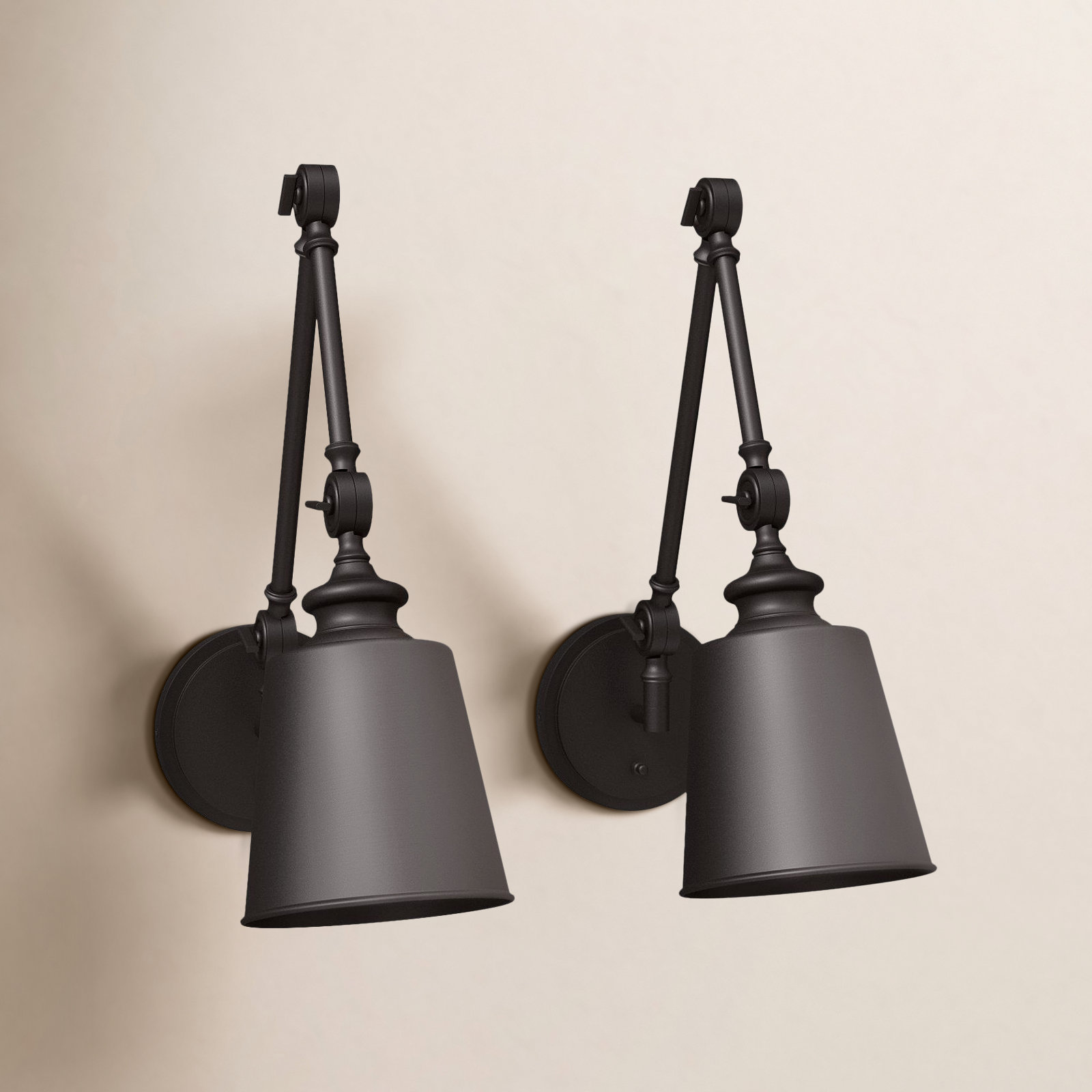 Richwood 2 Light Steel Dimmable Wall Sconces, Oil Rubbed Bronze