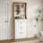 NEW OAK Color Shoe Cabinet  With 3 Doors 2 Drawers With Hanger,Large Space For Storage-1298498421