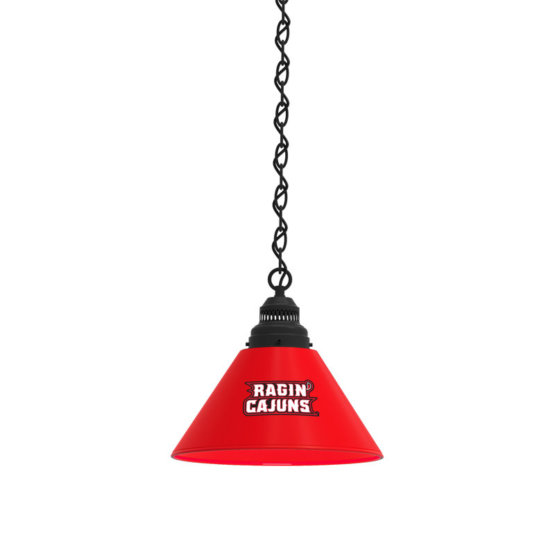 1 - Light Single Pendant, Black, Louisiana-Lafayette Ragin' Cajuns