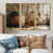 Toile avec cadre flottant or