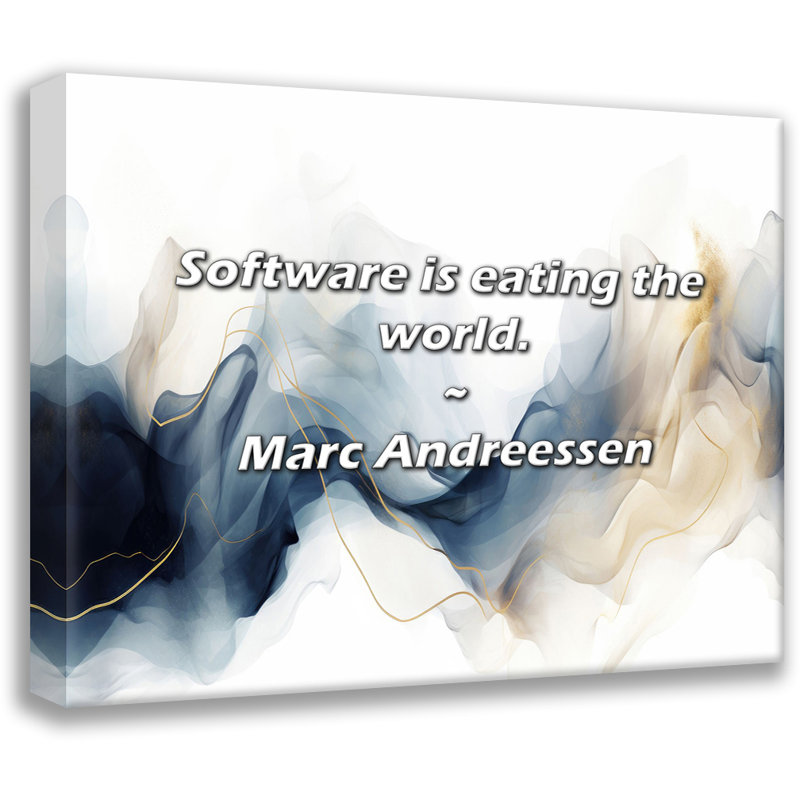 Marc Andreessen Quote: Software is eating the world., 15" H x 18" W