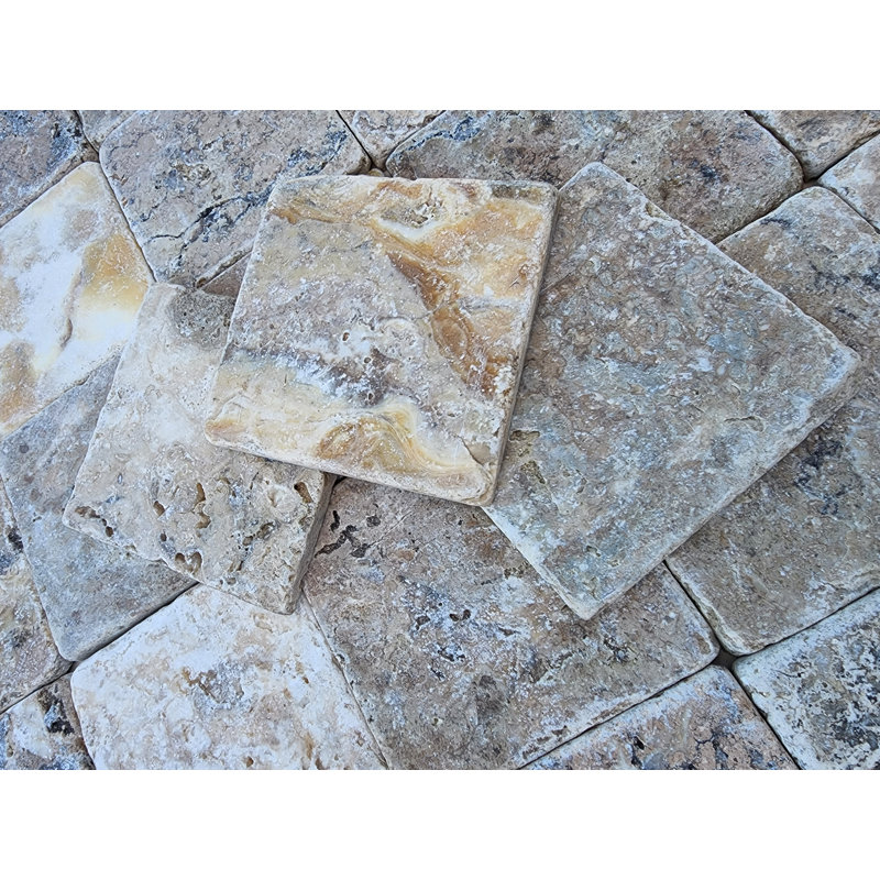 Carreau de marbre naturel 4 po x 4 po