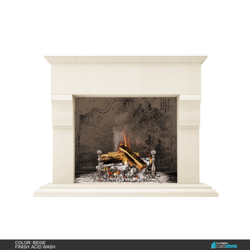 Martel Fireplace Surround, Beige Acid Wash