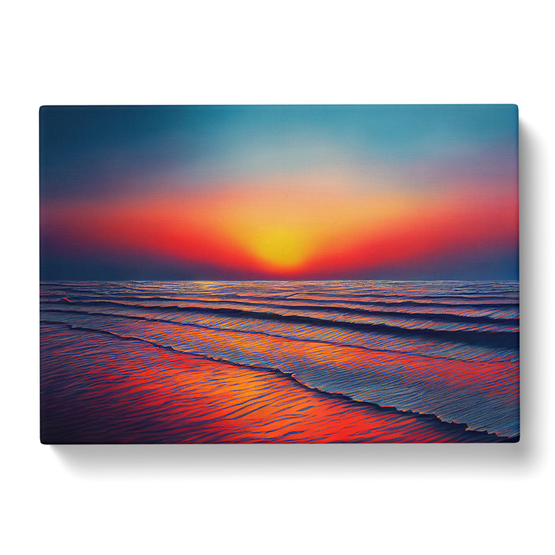 Wonderful Ocean Sunset - Wrapped Canvas, 35cm H x 50cm W x 3cm D