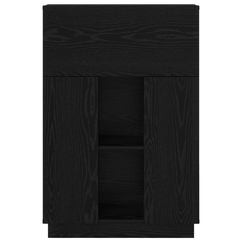 Writing Desk Engineered Wood Large, Black Oak