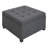 Tufted Storage Ottoman Bench, Dark Grey