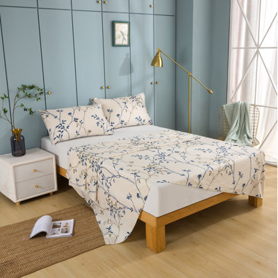 Sateen Floral Flat Sheet