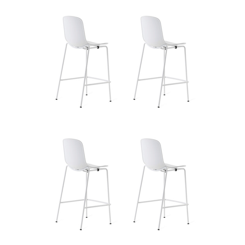 Tabouret de bar et de comptoir Holi , Tabouret de comptoir (siège d'une hauteur de 26,5, Blanc
