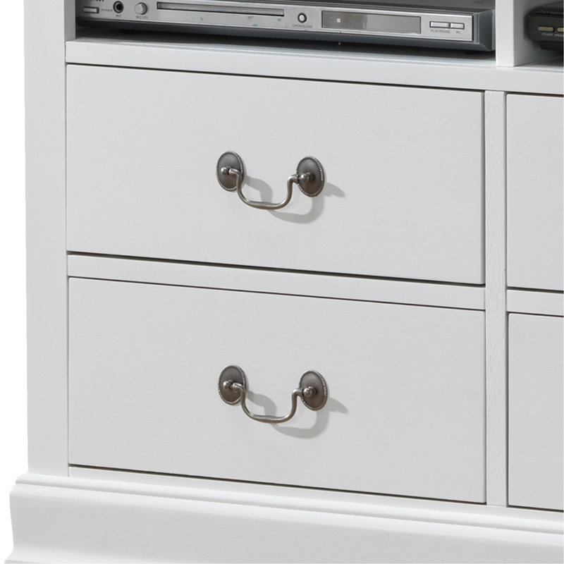 Charming White Media Storage Unit, White