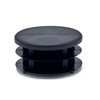 Outwater Plastic Round End Cap For Tubing (25 Pcs.) | 1-1/2" Dia. Tube Plug/Chair Glide/Floor Protector/Tube Closure/Tube Hole Plug/Pipe Plug | Fits Multi Gauge Tubing | Textured Black | Heavy Duty