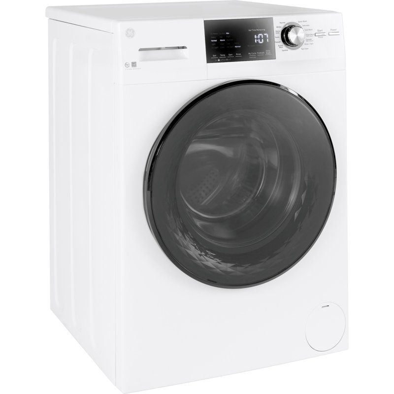 GE Appliances 2.4 Cubic Feet Energy Star High Efficiency Front Load Washer with Steam Wash