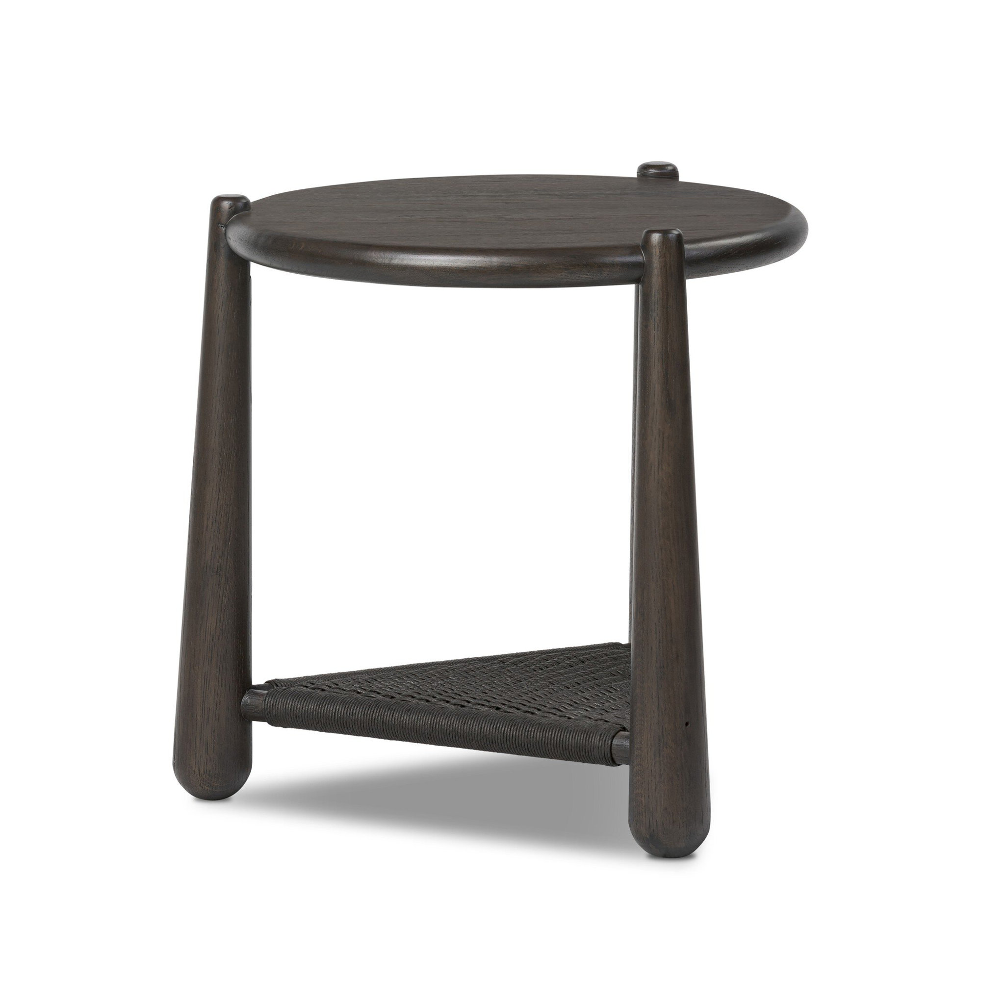 Salvador End Table, Smoked Black Oak/Black Rush